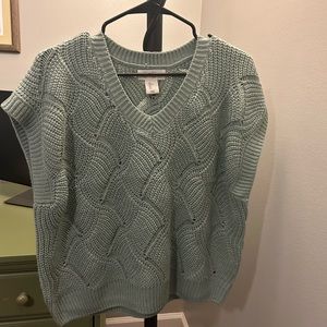 Light green/mint patterned sweater vest